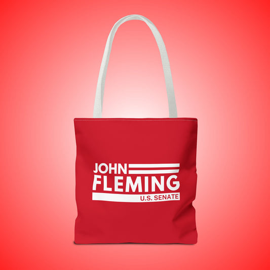 John Fleming for U.S. Senate Canvas Tote Bag | Fleming Senate Campaign Official Merchandise | Louisiana Senate Election Bag | Campaign Tote Bag