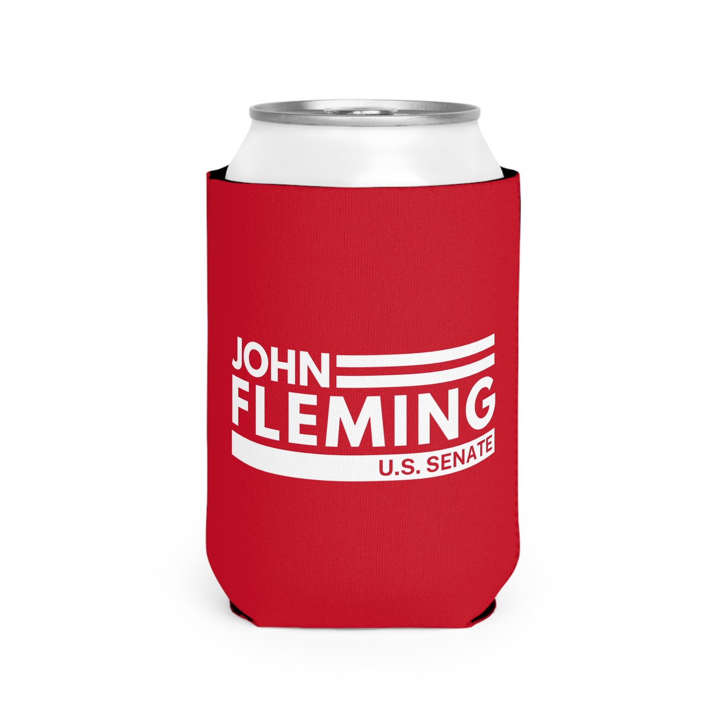 John Fleming for U.S Senate Can Cooler Sleeve | Canned Drink Insulator | Official Fleming for Senate Merchandise