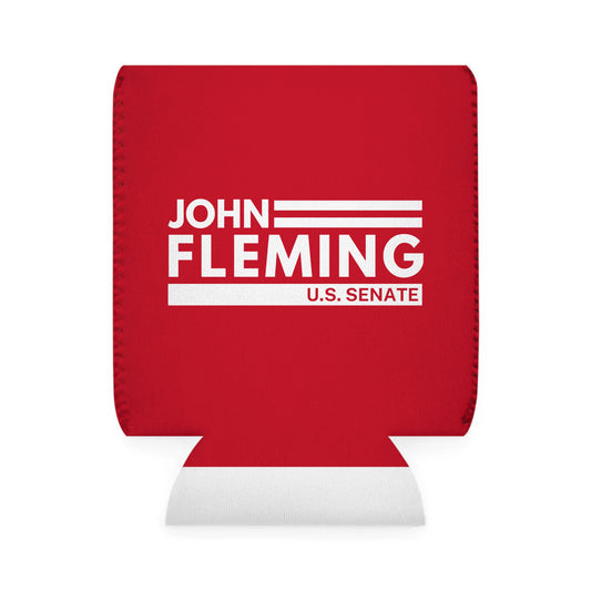 John Fleming for U.S Senate Can Cooler Sleeve | Canned Drink Insulator | Official Fleming for Senate Merchandise
