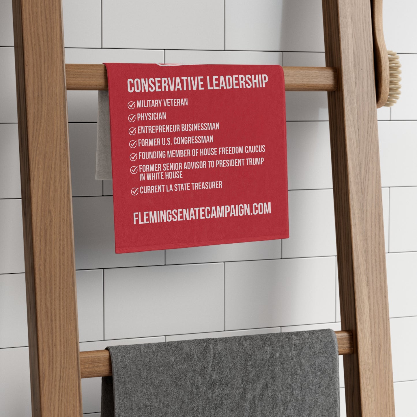 John Fleming for US Senate Rally Towel | Official Fleming for Senate Merchandise | Summer Campaign Merchandise | Event Essential |Political Events Swag