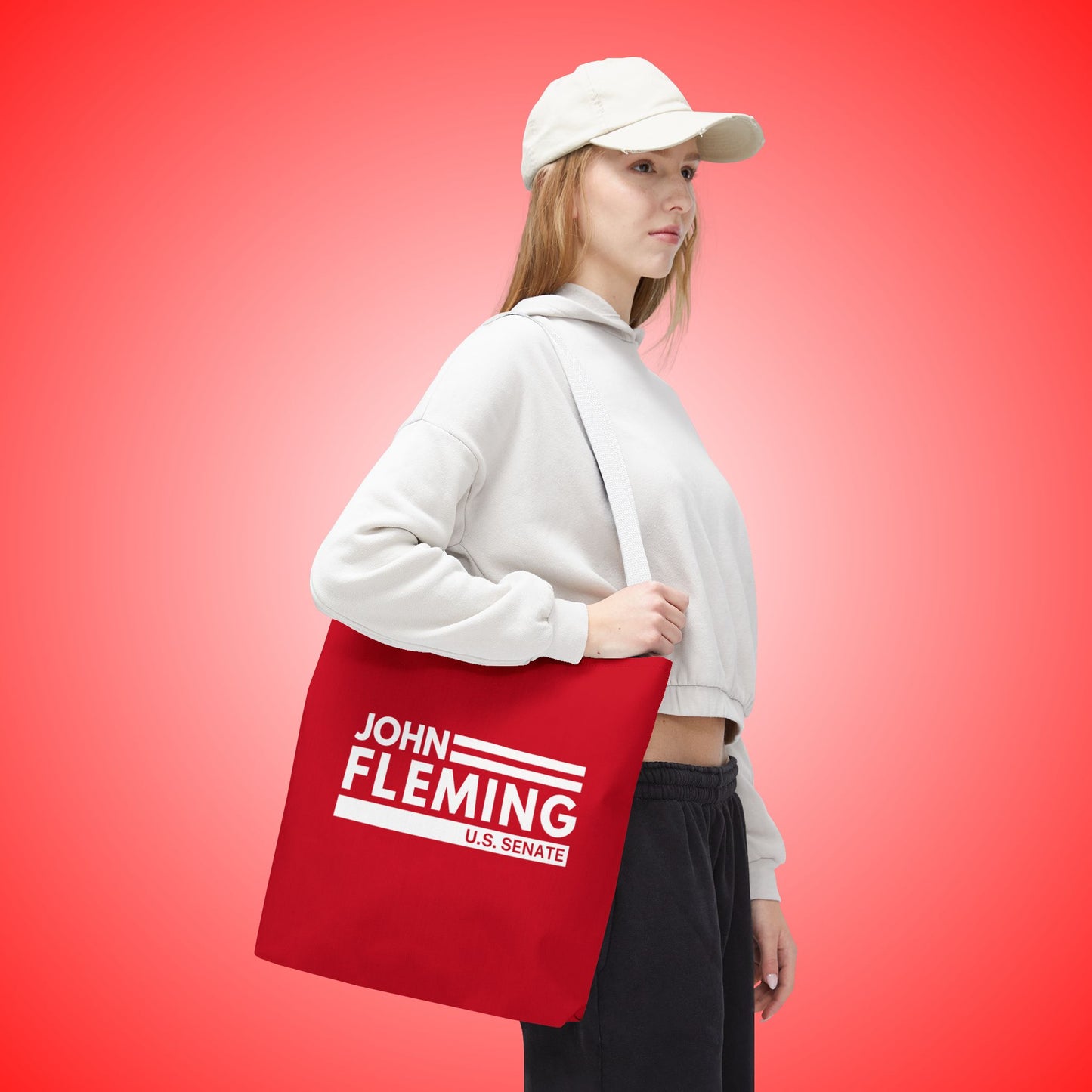 John Fleming for U.S. Senate Canvas Tote Bag | Fleming Senate Campaign Official Merchandise | Louisiana Senate Election Bag | Campaign Tote Bag
