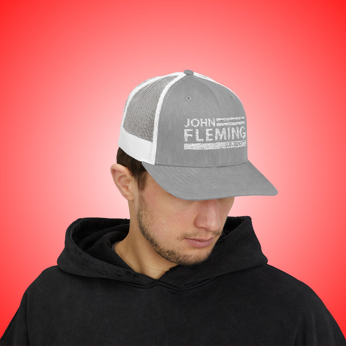John Fleming U.S. Senate 2026 Grey Snapback Hat | Louisiana Conservative Embroidered Hat | Republican Hat Embroidered