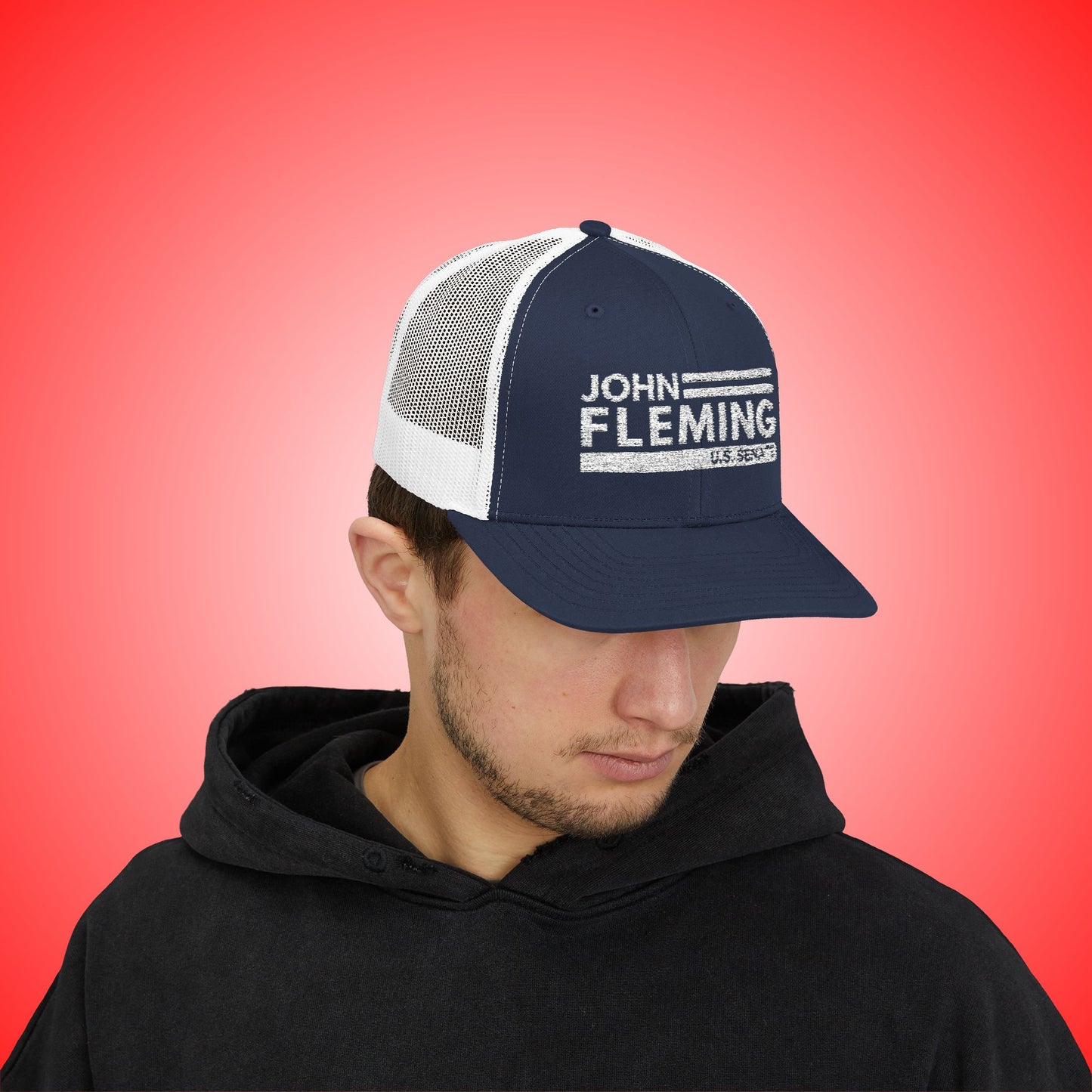 John Fleming U.S. Senate 2026 Navy Snapback Hat | Louisiana Conservative Embroidered Hat | Republican Hat Embroidered
