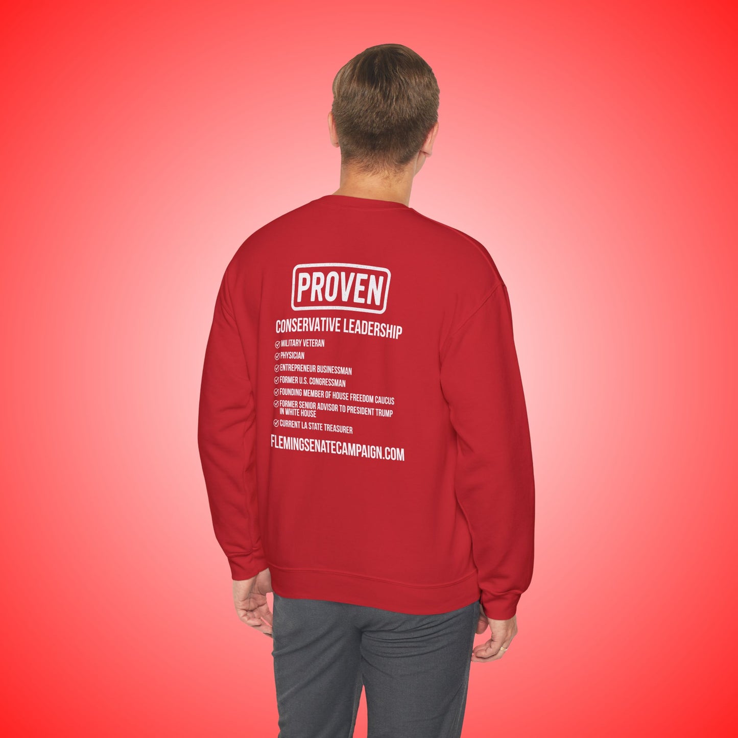John Fleming U.S. Senate 2026 Election Sweatshirt | Official Fleming Senate Campaign Merchandise | Republican Candidate Sweatshirt | Louisiana Conservative Values