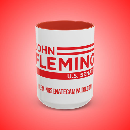 John Fleming U.S. Senate 2026 Campaign Coffee Mug | 11 oz Coffee Mug | 15oz Accent Mug | Conservative Republican Political Mug