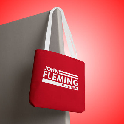 John Fleming for U.S. Senate Canvas Tote Bag | Fleming Senate Campaign Official Merchandise | Louisiana Senate Election Bag | Campaign Tote Bag