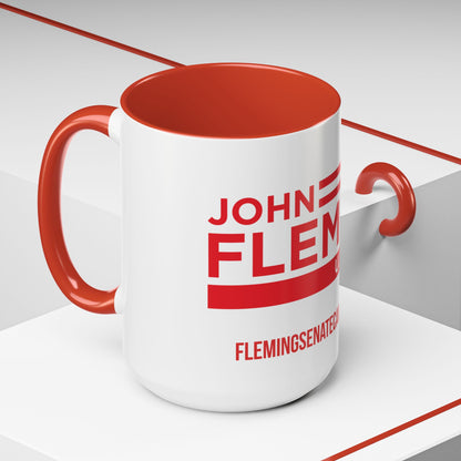 John Fleming U.S. Senate 2026 Campaign Coffee Mug | 11 oz Coffee Mug | 15oz Accent Mug | Conservative Republican Political Mug